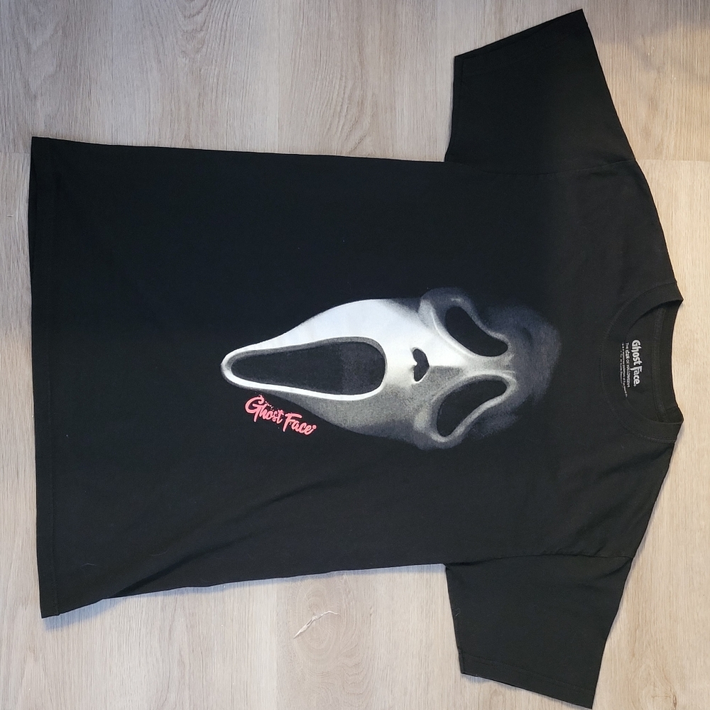 Ghost Face Scream Movie Horror Villain Black T-shirt Unisex M (38 / 40) - Picture 10 of 12
